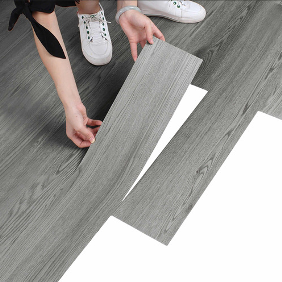 Piso Flotante Floor Sticker Café Claro 2mm Caja X 36 Laminas 1