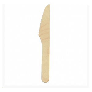 Pack 500 Cuchillos Desechables Bambú Cubiertos Ecológico