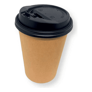 Vaso Polipapel Kraft 12oz Con Tapa X 100 Un