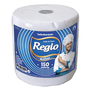 X6 Rollos Toalla De Papel Simple Regio Multiuso 150 Metros