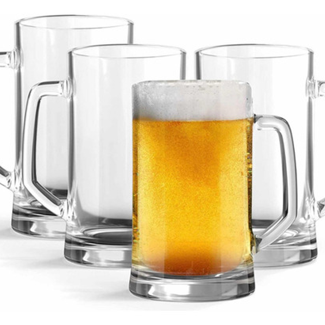 Pack 12 Vasos Shopero Cerveceros Vidrio 500 Cc Pasabahce 1