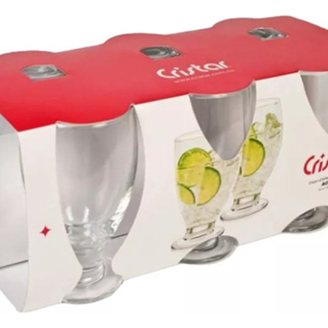 Set 6 Copas Lexington Para Agua, Bebida, Cerveza Cristal 3