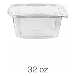 Envase Plástico Safetyplus Hermético 32 Oz C/tapa X 20 Unid