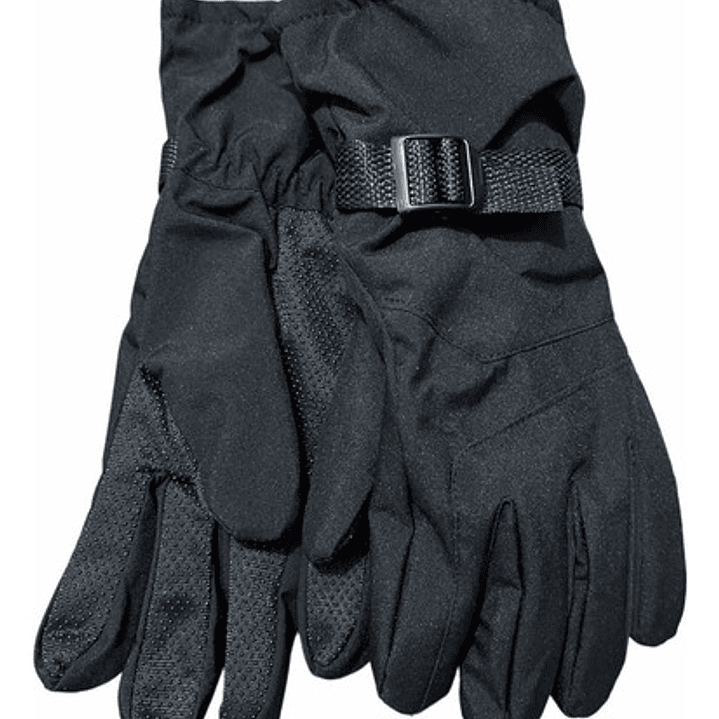 Par Guante Invierno Ciclismo Moto Negro Tela Chiporro 1