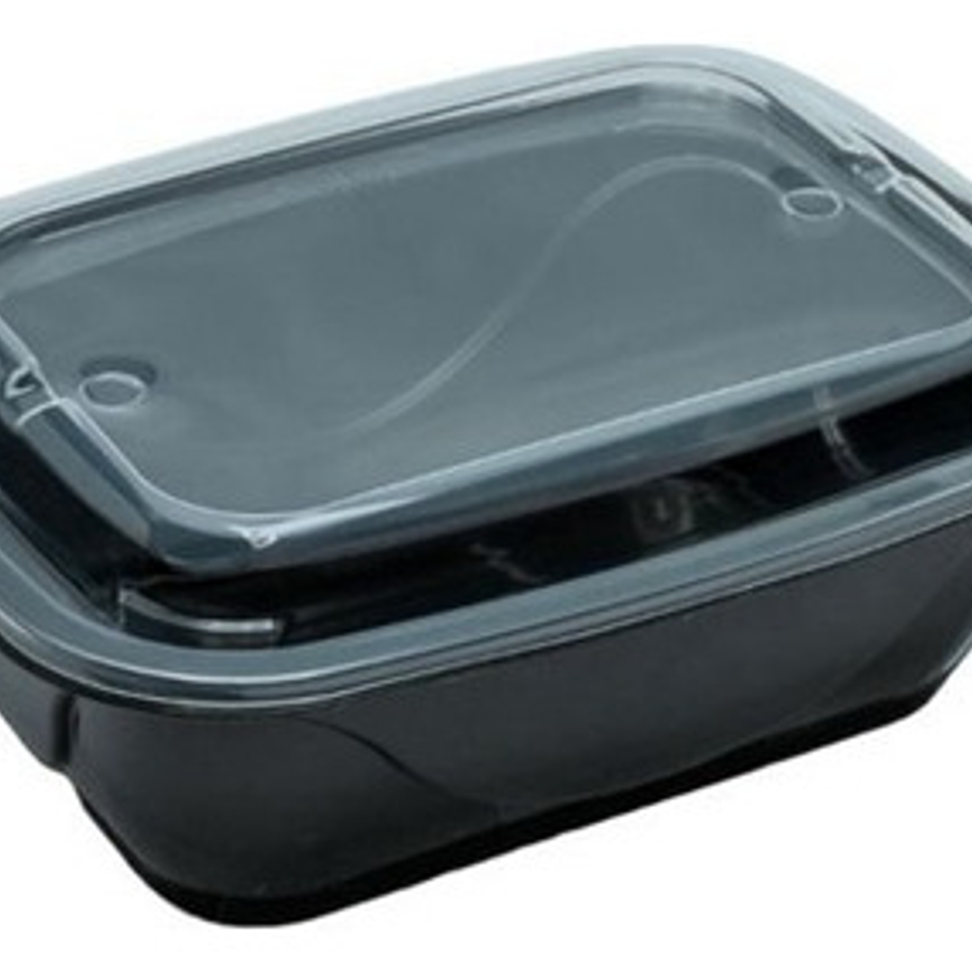 Pote Contenedor Bandeja C/tapa Sin División 32 Oz X 10 Unid 1