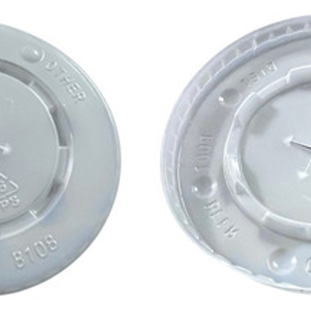 X1000 Tapa Plana Blanca Con Ranura Para Vaso Polipapel 80mm 1