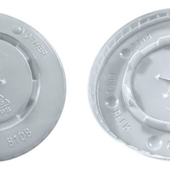 X1000 Tapa Plana Blanca Con Ranura Para Vaso Polipapel 80mm 1