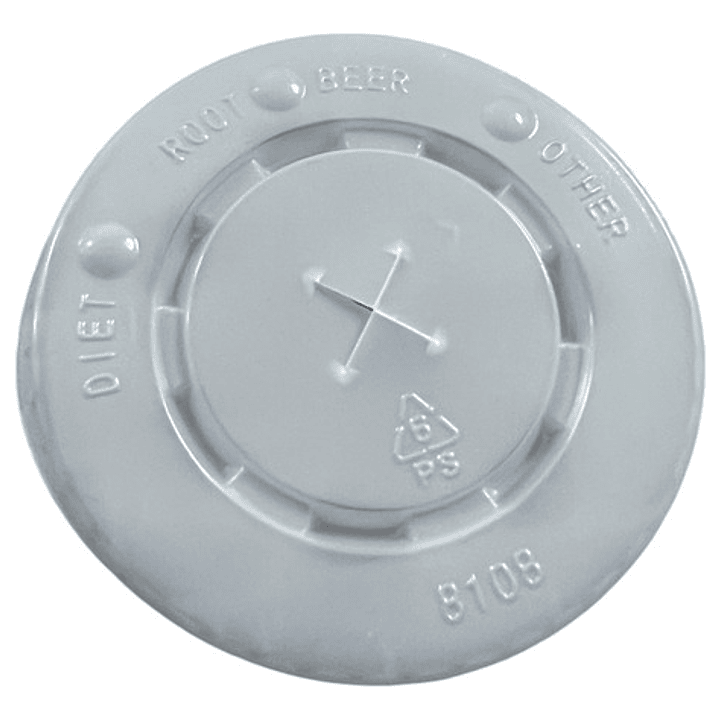 X1000 Tapa Plana Blanca Con Ranura Para Vaso Polipapel 80mm 4