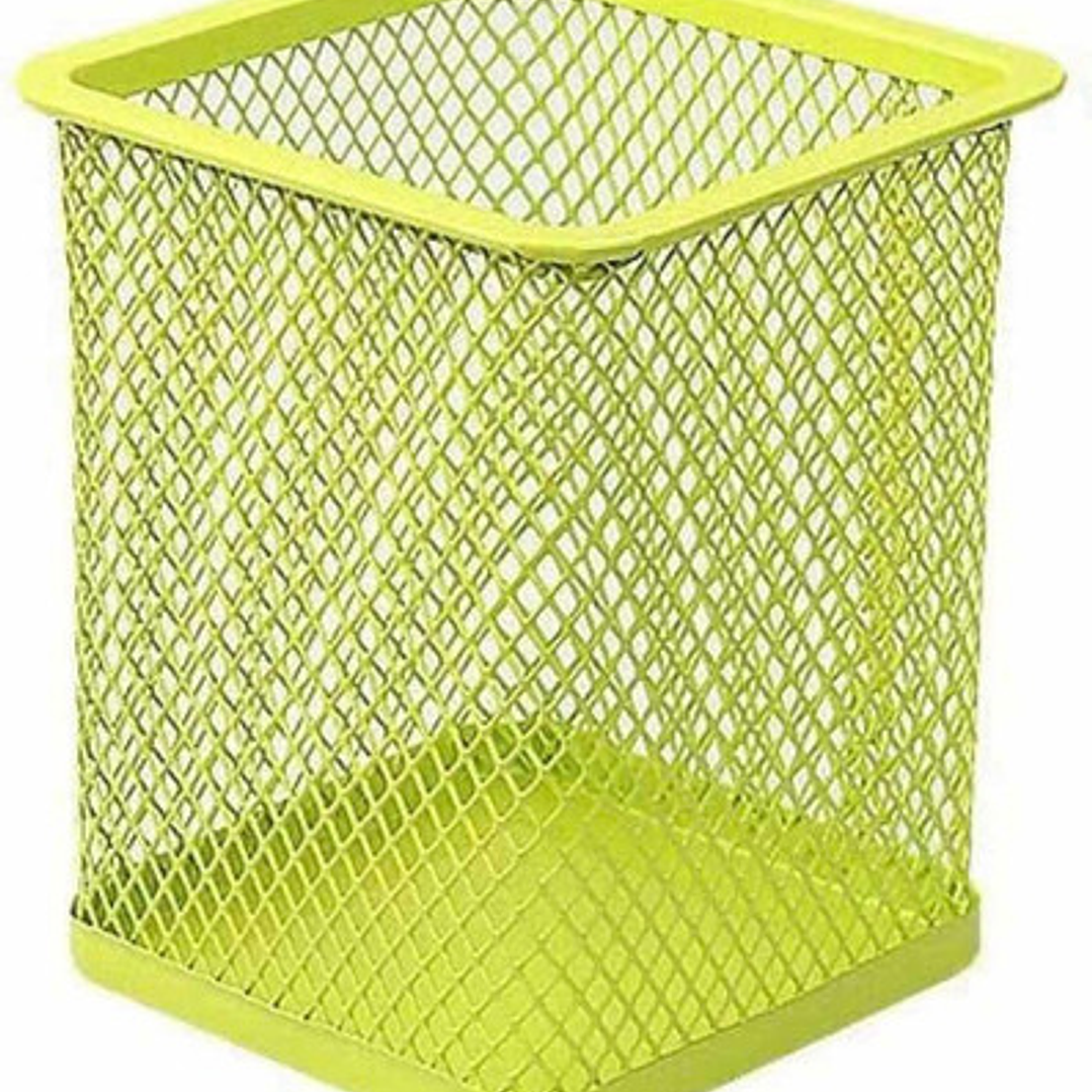 Porta Lapiz Portalapiz Bolígrafos Oficina Malla Verde Cuadra 2
