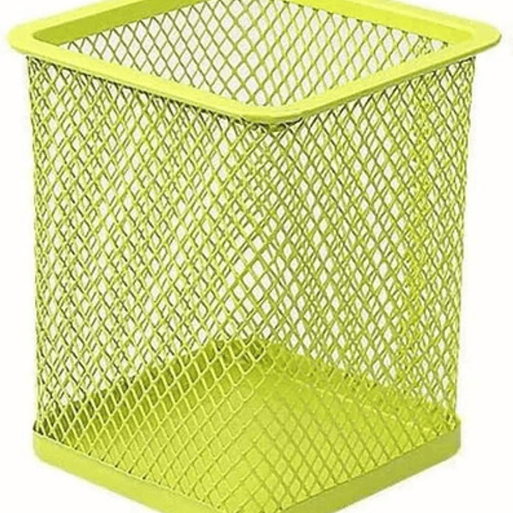 Porta Lapiz Portalapiz Bolígrafos Oficina Malla Verde Cuadra 3