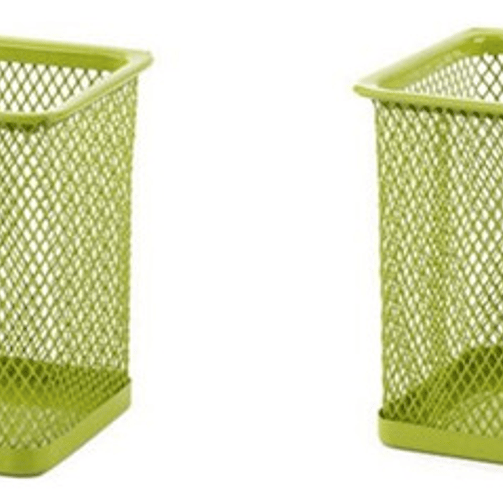 Porta Lapiz Portalapiz Bolígrafos Oficina Malla Verde Cuadra 4