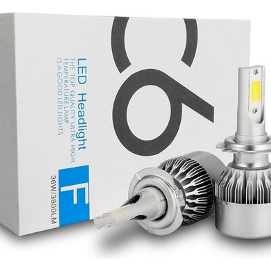Kit 2 Ampolletas Led H4 12v P43 6000k 30w 1