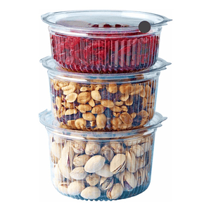 Contenedor Pote Transparente C/tapa 340gr X 100 Unidades