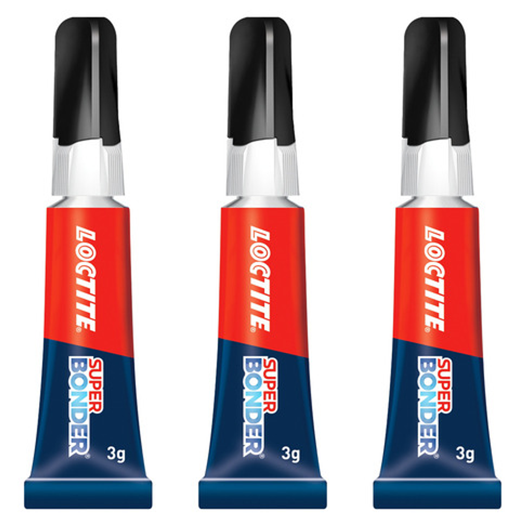 Pegamento Super Bonder 3g, Multiusos Blanco, 3 Unidades 1