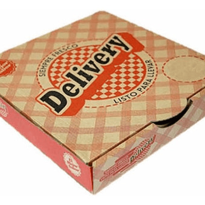 Caja De Pizza Delivery Corrugada Grande 32x32x4cm X 100 Unid 1