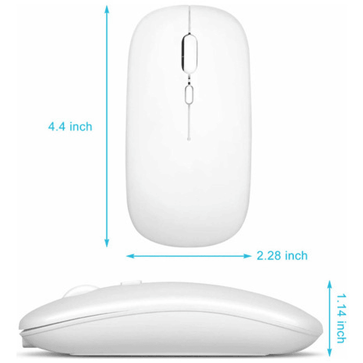 Mouse Inalámbrico Usb/bluetooth Recargable Para Mac/iPad/pc 2