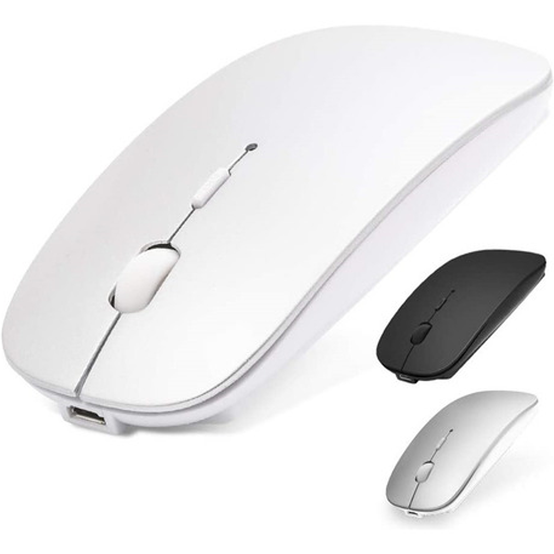 Mouse Inalámbrico Usb/bluetooth Recargable Para Mac/iPad/pc 7
