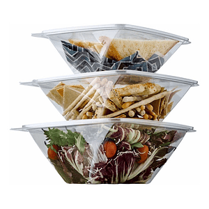 Contenedor Cuadrado Transparente Twist C/tapa X 10 Unid