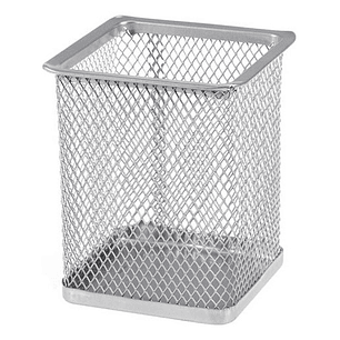 Porta Lapiz Portalapiz Bolígrafos Oficina Malla Gris Cuadra