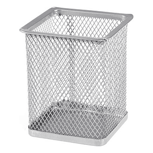 Porta Lapiz Portalapiz Bolígrafos Oficina Malla Gris Cuadra