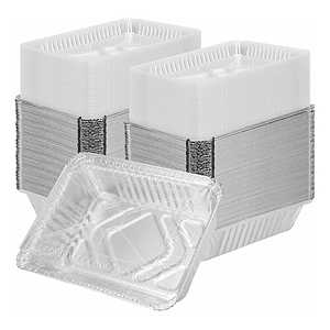 Envase Desechable Aluminio C20 C/tapa Cristal (50 Unidades)