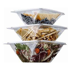 Contenedor Cuadrado Transparente Twist C/tapa X 10 Unid