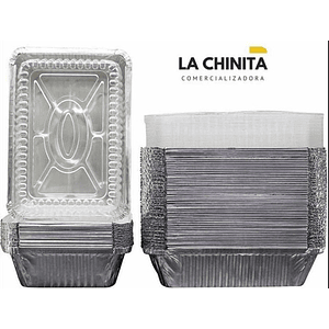 Envase Aluminio C-20 C20 Tapa Transparente X 50 Unidades