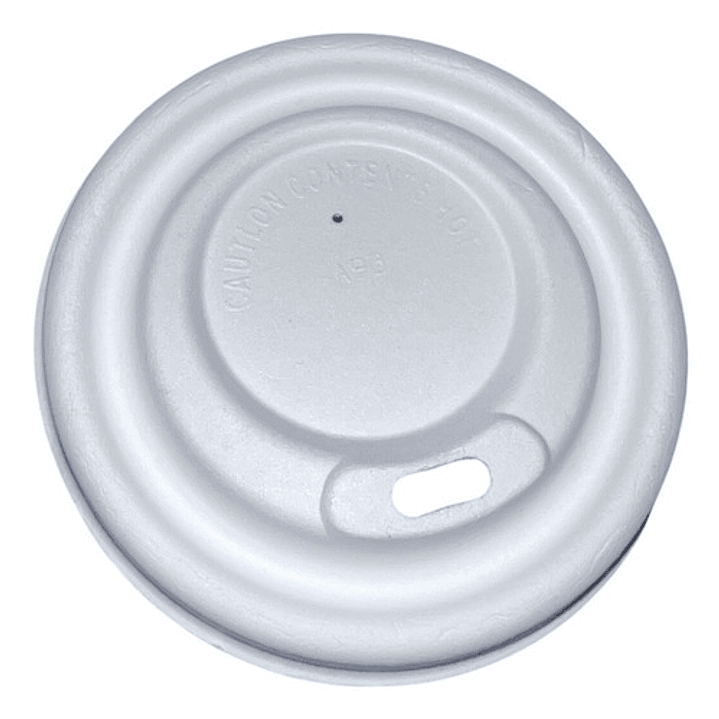 X1000 Tapa Para Vaso Café Bagazo Caña Bio Blanca 8oz 1