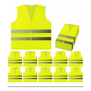 Pack 50 Chaleco Reflectante Seguridad Amarillo Reglamentario