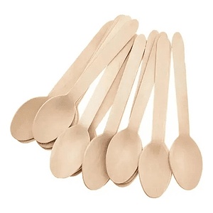 X5000 Cucharas Desechables 16 Cm Cubiertos De Madera