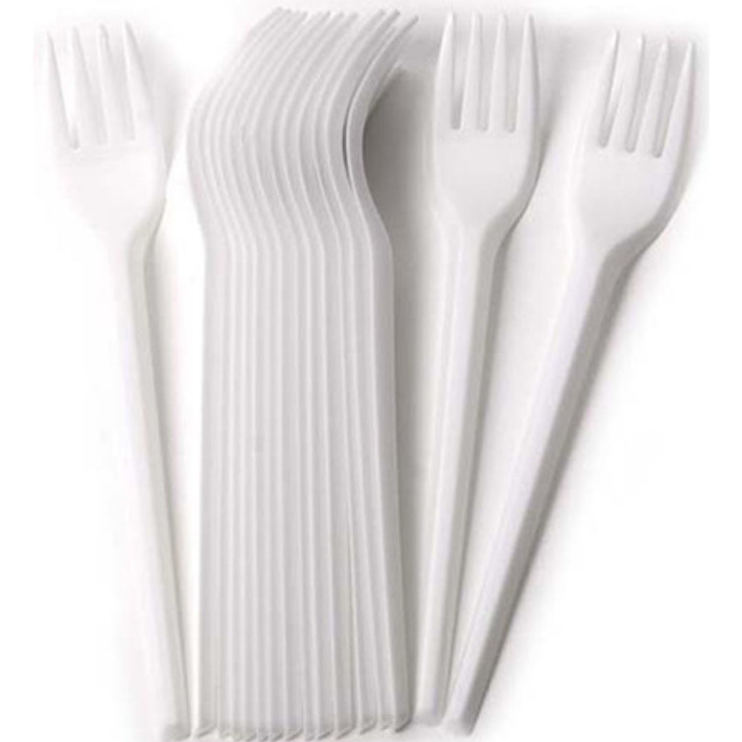 Pack De Servicio Blanco Tenedor + Cuchillo + Cuchara X 100un 2