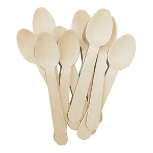 X5000 Cucharitas Desechables 11 Cm Cubiertos De Madera
