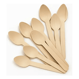 X5000 Cucharitas Desechables 11 Cm Cubiertos De Madera