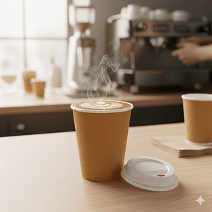 5000 vasos 8 oz polipapel color café desechables sin tapa 