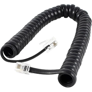 Cable Espiral De Teléfono 3 Mts Negro Katapaq