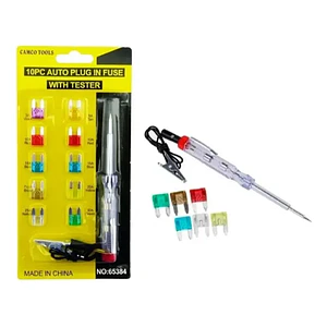 Kit Probador Tester + 10 Mini Fusibles De Auto Katapaq
