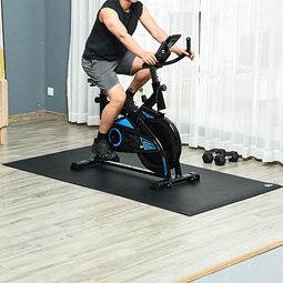 Tapete protetor de chão para equipamentos fitness 6mm tapete antiderrapante para passadeiras e bicicletas estáticas para casa academia 180x90cm preto