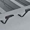 Cama elevada para animais de estimação Portátil com tecido respirável de toldo removível para interior e exterior 122x92x108 cm cinza