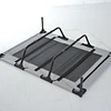 Cama elevada para animais de estimação Portátil com tecido respirável de toldo removível para interior e exterior 122x92x108 cm cinza