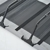 Cama elevada para animais de estimação Portátil com tecido respirável de toldo removível para interior e exterior 122x92x108 cm cinza