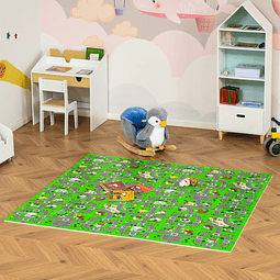 Tapete puzzle infantil com 36 peças 31,5×31,5cm quebra cabeça infantil modelo estradas de espuma eva área de cobertura 3,24m² multicor