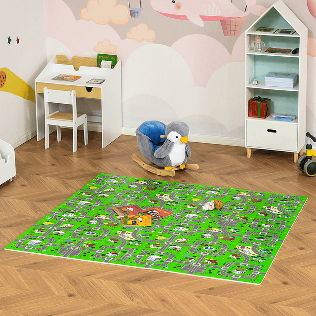 Tapete puzzle infantil com 36 peças 31,5×31,5cm quebra cabeç