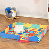 Tapete puzzle para crianças 150x150cm com 36 peças de espuma eva suave área de 1,44m² tapete quebra cabeças para bebé multicor