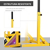 Estação dip de musculação barras com altura ajustável suporte para treinar abdominais costas carga máx. 100kg 66x75x83-119cm amarelo