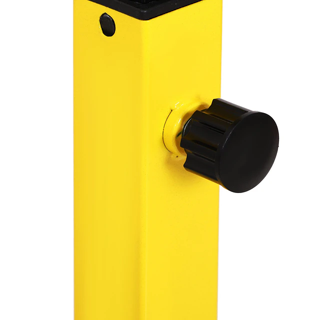 Estação dip de musculação barras com altura ajustável suporte para treinar abdominais costas carga máx. 100kg 66x75x83-119cm amarelo