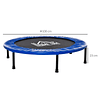 Cama elástica fitness ø100cm trampolim de aço com 36 molas protetor de borda incluido para treinamento interior carga 100kg preto e azul