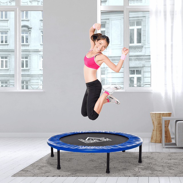 Cama elástica fitness ø100cm trampolim de aço com 36 molas p