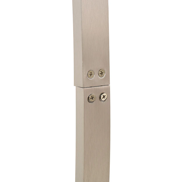 Luminária de piso com luz LED amarela Base de metal Pedal interruptor Design elegante Potência máx. 18 W 50x23x149cm Prata