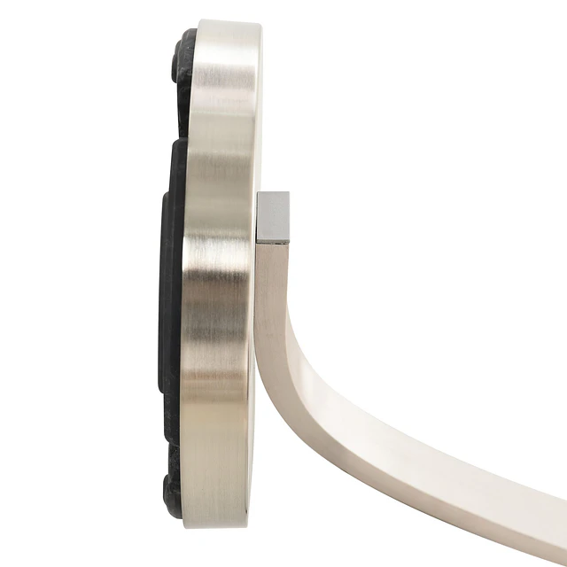 Luminária de piso com luz LED amarela Base de metal Pedal interruptor Design elegante Potência máx. 18 W 50x23x149cm Prata