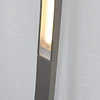 Luminária de piso com luz LED amarela Base de metal Pedal interruptor Design elegante Potência máx. 18 W 50x23x149cm Prata